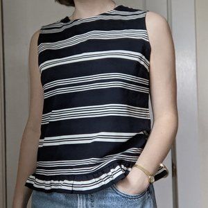 Sara Campbell Striped Boxy Tank Top